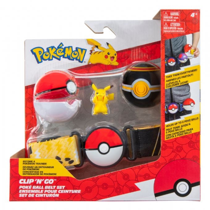 Pokemon Poké Ball Clip 'n' Go Pikachu -vyösetti