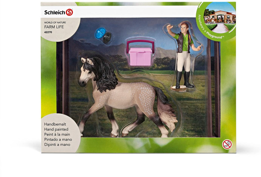 Schleich 42270 Andalusian hevosen hoito setti - Erikoiserä!