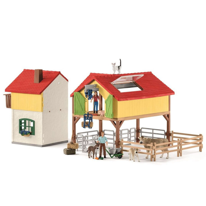 Schleich 42407 suuri Maatila eläimineen ja hoitajineen