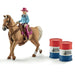 Schleich Cowgirl ja tynnyriratsastus 41417 - Schleich/Papo