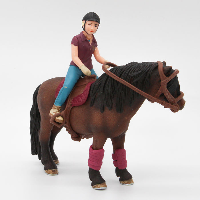 Schleich Dartmoor poni 13651, ratsastaja ja varusteet