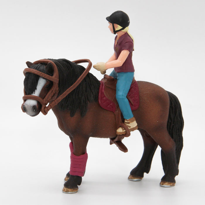 Schleich Dartmoor poni 13651, ratsastaja ja varusteet