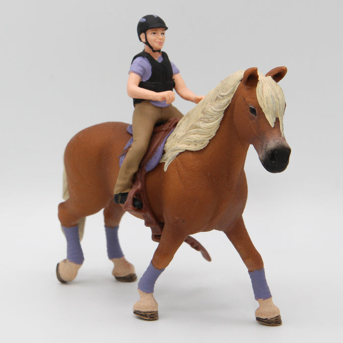 Schleich Haflinger hevonen ja ratsastaja