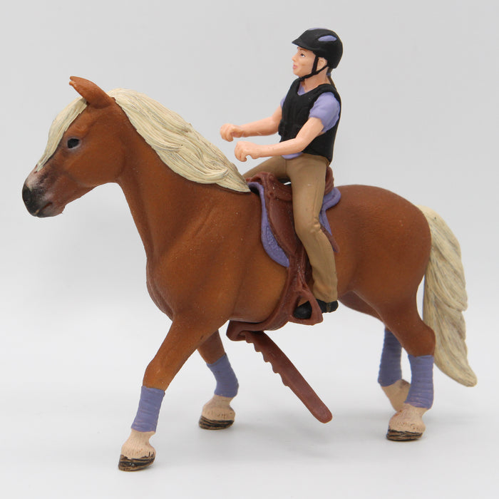 Schleich Haflinger hevonen ja ratsastaja