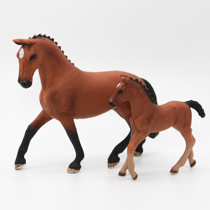 Schleich Hannoverin hevonen 13817 ja varsa 13818 - Second Hand