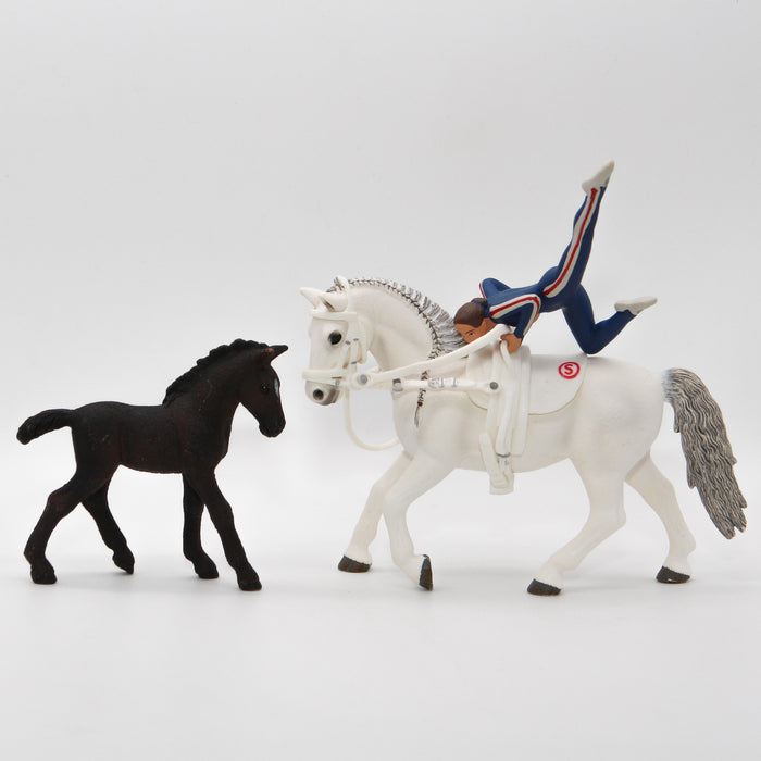 Schleich Lipizzan hevonen, varsa ja vikeltäjä