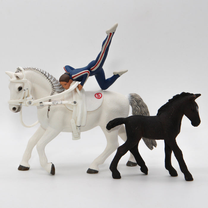 Schleich Lipizzan hevonen, varsa ja vikeltäjä